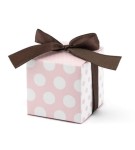 Pudełeczko dla gości różowe w grochy Sweet Dots 10 szt.