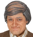 Peruka Siwe włosy zaczesane na łysinę, peruka dziadek