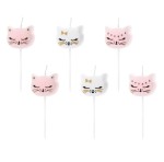 Świeczki urodzinowe, pikery Kotek, Kocie Party