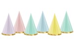 Czapeczki PasteLOVE ze złotą obwódką, 6 szt.