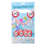 Dekoracja tortu urodzinowego na 30 Znak Drogowy 