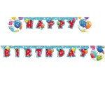 Baner urodzinowy HAPPY BIRTHDAY  Błyszczące Balony 