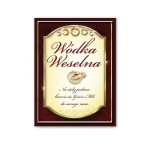 Etykiety, naklejki na Wódkę Weselną Glamour & Chic bordowe 25 szt.