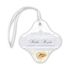 Zawieszki na Wódkę Weselną Elegance, obrączki z tasiemką, 20 szt. 