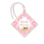 Zawieszki na Wódkę Weselną Różowe Róże , 20 szt.