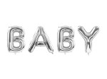 Balon foliowy napis  XL Baby, srebrny