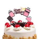 Toppery, dekoracja urodzinowa torebki i walizki, różowe