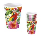 Kubeczki papierowe hawajskie Tropikalne Party (6 szt.)